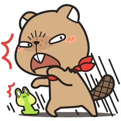 [LINEスタンプ] Grumpy Mr Beaver