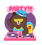 LINEキャラ★Party Time（個別スタンプ：9）